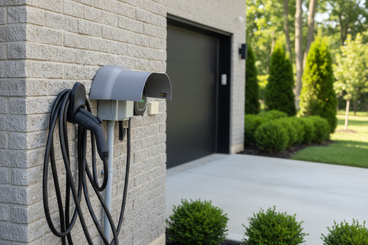 50cm EV Charger Canopy in outdoor setting