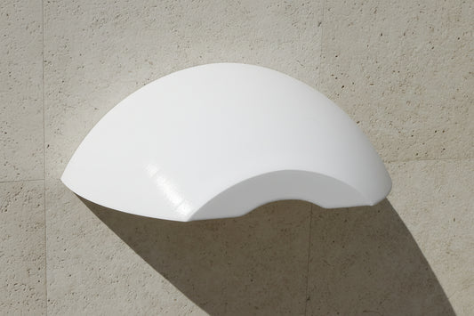 White 36cm Budget Canopy for mounting above EV Charger