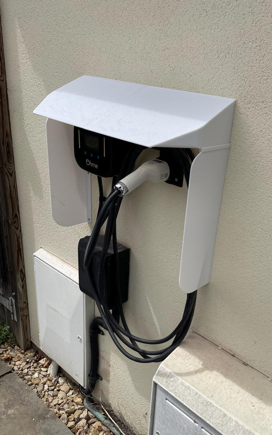 60cm Flat Top EV Charger Canopy with Skirts which effectively shade the charger