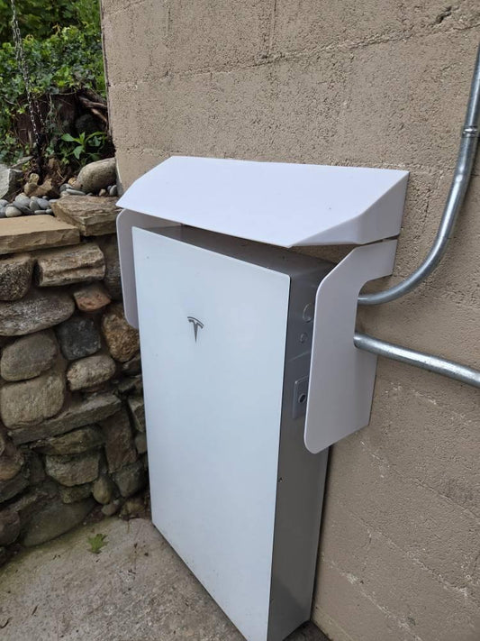 75cm Cover to protect Tesla Powerwall 3. Canopy designed to shade as well as weather protection.