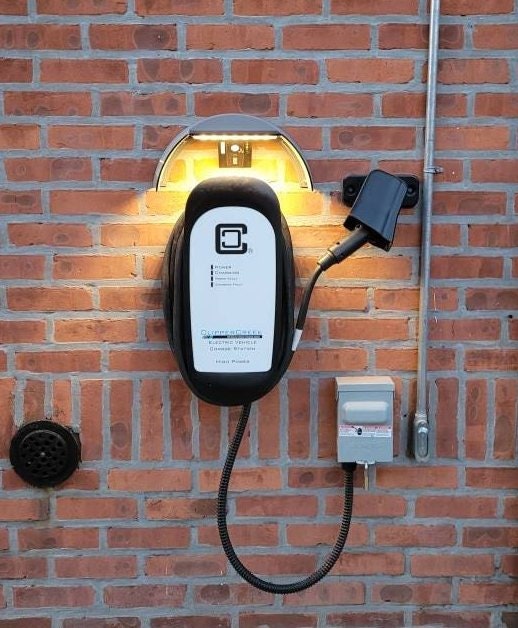 37cm EV Charger Canopy with LED Motion Solar Light